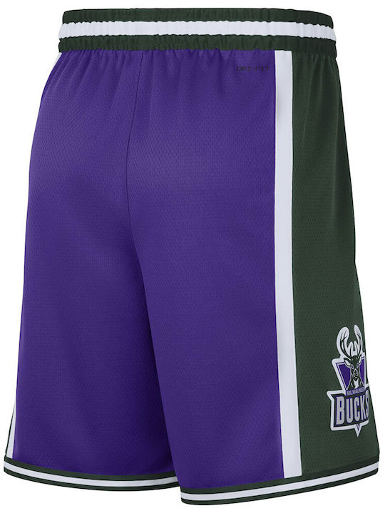 Nike Milwaukee Bucks Sportliche Herrenshorts Lila