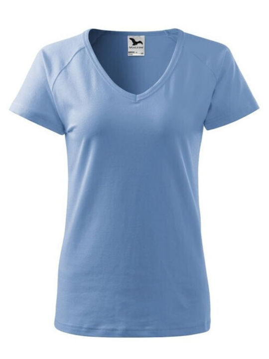Malfini Γυναικείο Διαφημιστικό T-shirt Κοντομάνικο σε Μπλε Χρώμα
