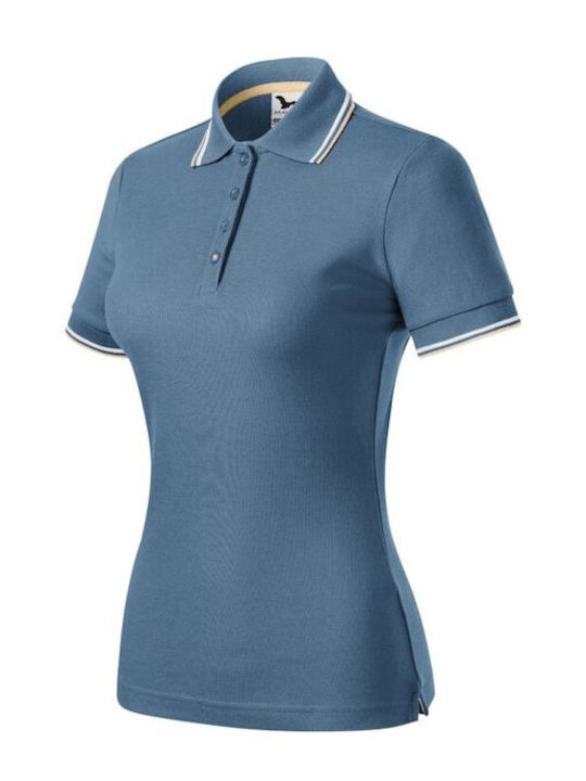 Malfini Women's Short Sleeve Promotional Blouse Blue