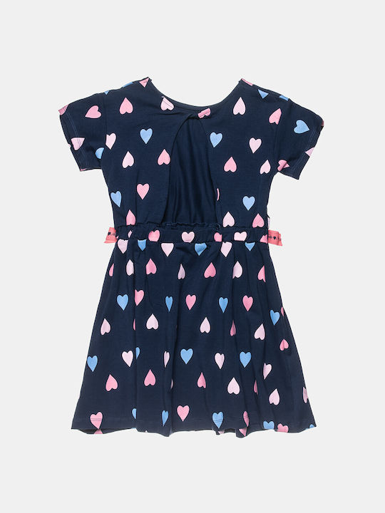 Alouette Mädchen Kleid Kurzärmelig Blau