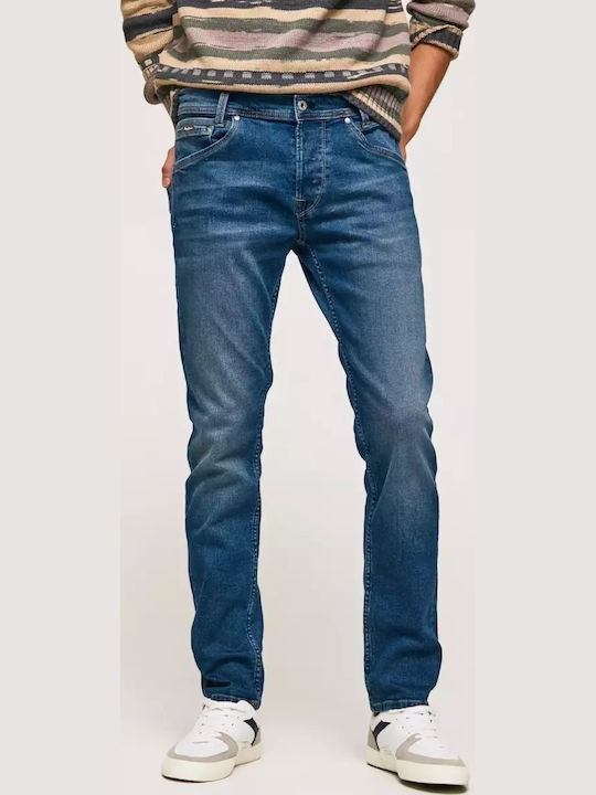 Spike Men's Jeans Pants with Regular Straight Fit Blue