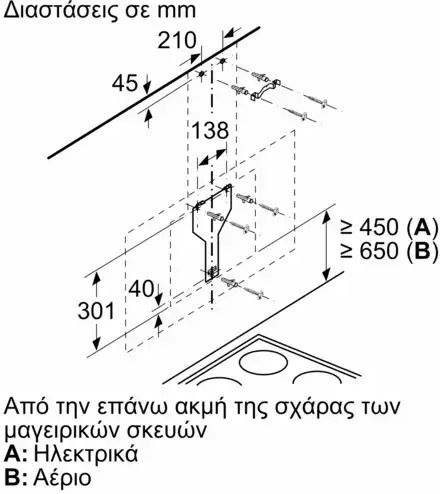 Bosch Șemineu Hotă 90cm Negru