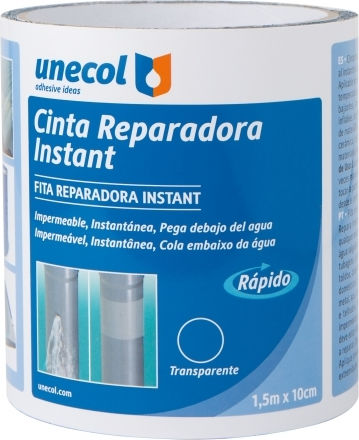 Unecol Αυτοκόλλητη Υφασμάτινη Ταινία Διάφανη 1.5mx100mm