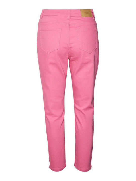Ψηλόμεσο Γυναικείο Jean Παντελόνι Pink Yarrow