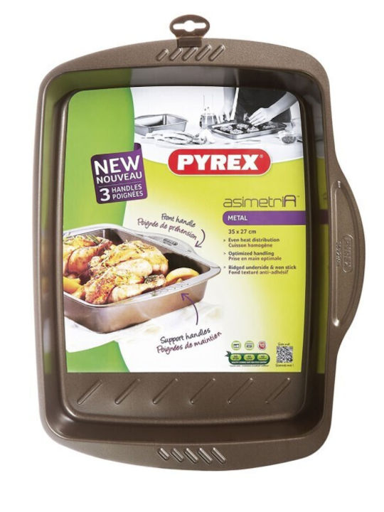 Pyrex Asimetria Φόρμα Ζαχαροπλαστικής για Κέικ Ορθογώνια από Αλουμίνιο 35x27εκ. 6τμχ