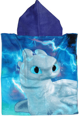 How To Train Your Dragon Kinder Strandponcho Blau 115 x 50cm.