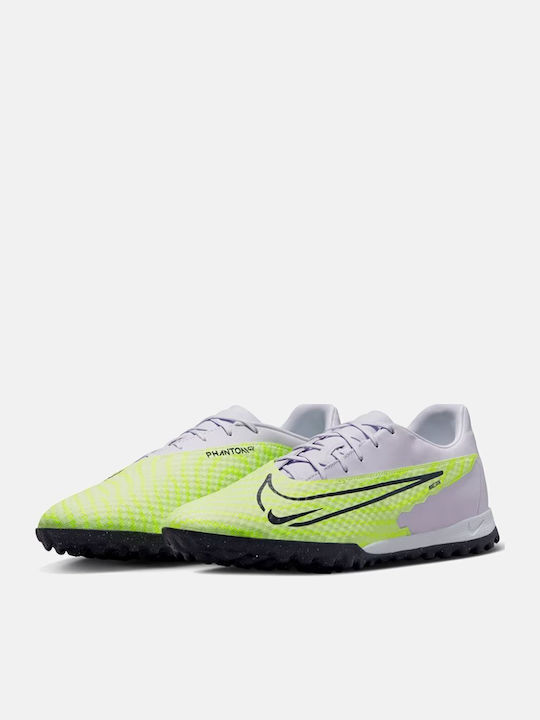 Nike Phantom GX Academy Fußballschuhe mit geformten Stollen Barely Volt / Barely Grape / Gridiron