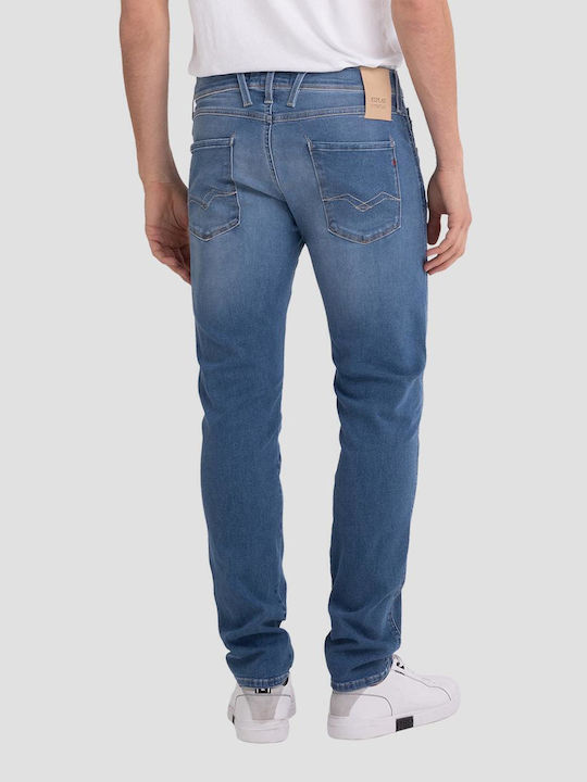 Replay Hyperflex Pantaloni de Bărbați din Jean în Croială Slim Albastru