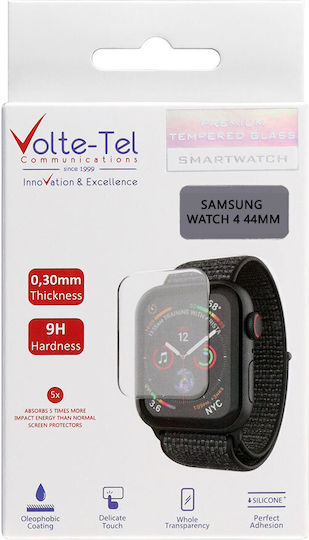 Volte-Tel Full Face Tempered Glass for the Galaxy Watch 4 44mm 1pcs 8325939 Black