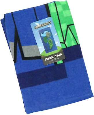 Minecraft Kinderhandtuch Meer Beware 70x140cm (JFK103250) blau