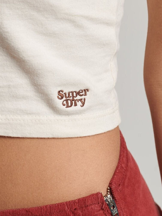 Vintage Surf Damen Sommer Crop Top Baumwolle Ärmellos Gestreift Gray