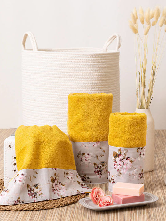 Borea 3-tlg. Set Badetücher Wildblume Mustard