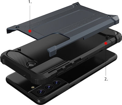 Hurtel Hybrid Armor Tough Rugged Back Cover Πλαστικό Ανθεκτική Χρυσό (Galaxy S21 FE 5G)