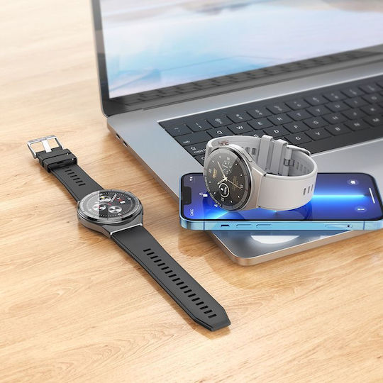 Borofone BD2 Smartwatch with Heart Rate Monitor (Silver)