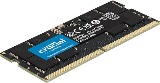 Crucial 16GB DDR5 RAM cu Viteză 5600 pentru Laptop (CT16G56C46S5