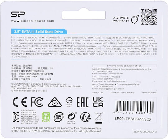 Silicon Power Ace A55 SSD 4TB 2.5'' Type with SATA III Connection SP004TBSS3A55S25