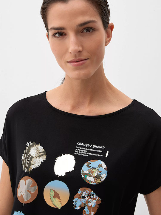 Women's T-Shirt Black Logo Print