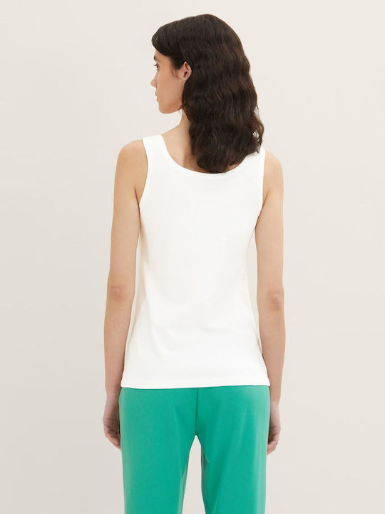 Tom Tailor Summer Women's Blouse Sleeveless White