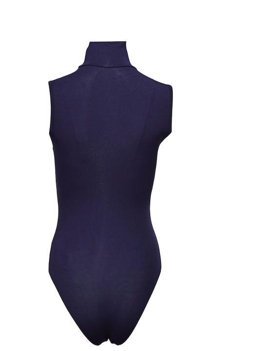 Sleeveless Turtleneck Bodysuit Marine