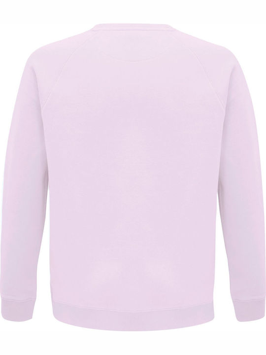 Sweatshirt Unisex Organic " CPU Heart " Creamy Pink