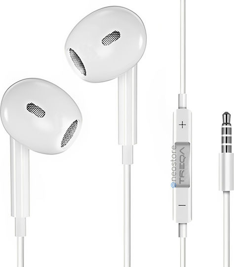 Treqa EP-758 Earbuds Handsfree with 3.5mm Connector White