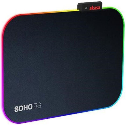Akasa Soho RS Gaming Mauspad Mittel (350mm) mit RGB-Beleuchtung Schwarz