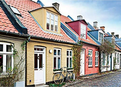 Scandinavian Houses in Aarhus Denmark Puzzle 2D 1000 Pieces