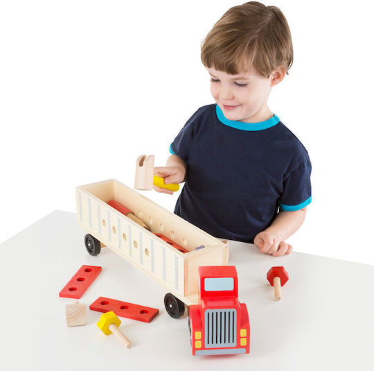Melissa & Doug Παιχνίδι Κατασκευών Ξύλινo Μεγάλο Φορτηγό