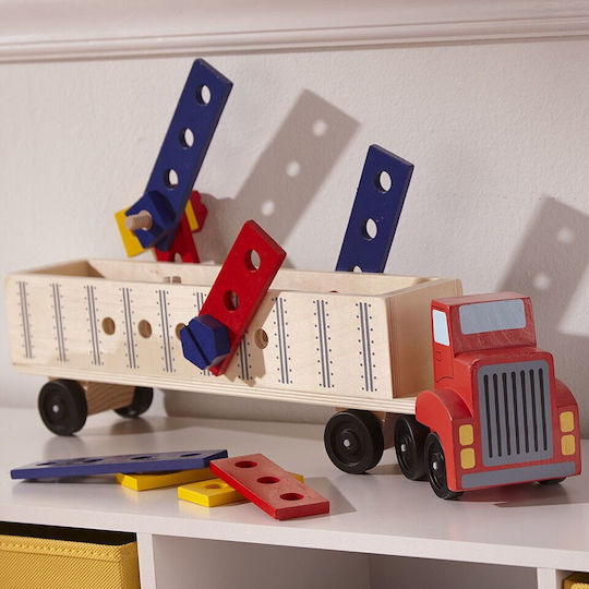 Melissa & Doug Παιχνίδι Κατασκευών Ξύλινo Μεγάλο Φορτηγό