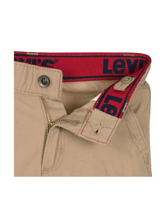 Șort/Salopetă Copii din Material Textil Cargo Bej