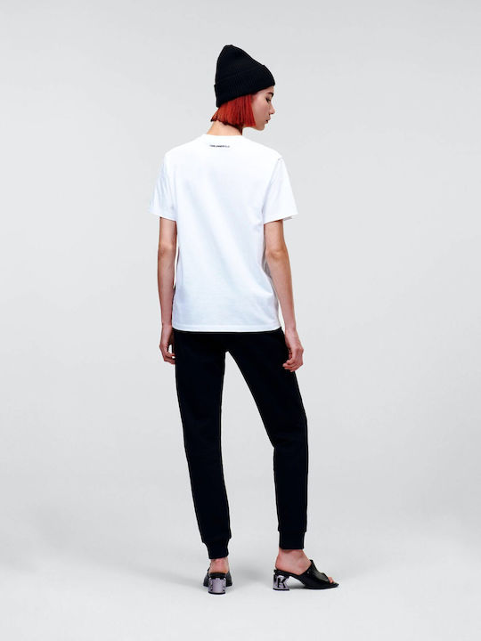 Karl Lagerfeld Ikonik 2.0 Oversized Γυναικείο T-shirt Λευκό