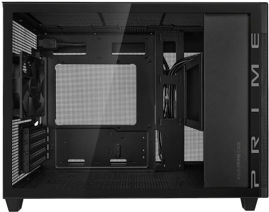Asus Prime AP201 TG Gaming Micro Tower Κουτί Υπολογιστή με Πλαϊνό Παράθυρο Black