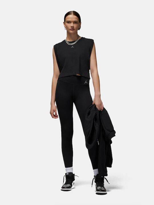 Essentials Summer Women's Cotton Blouse Sleeveless Black