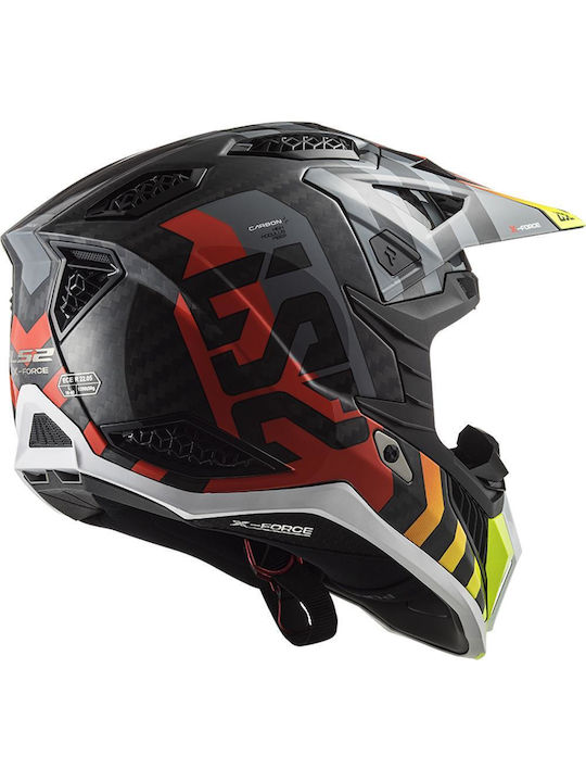 LS2 Motocross Helmet DOT / ECE 22.06 1200gr H-V Yellow Red 467032132