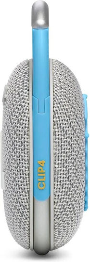 JBL Clip 4 Eco Αδιάβροχο Ηχείο Bluetooth 5W με Διάρκεια Μπαταρίας έως 10 ώρες Λευκό