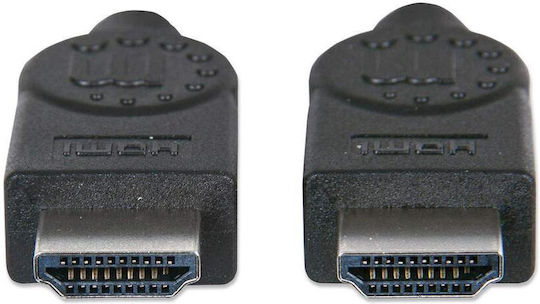 Manhattan HDMI 1.4 High Speed 1080p 120Hz Cable HDMI male - HDMI male 15m Μαύρο