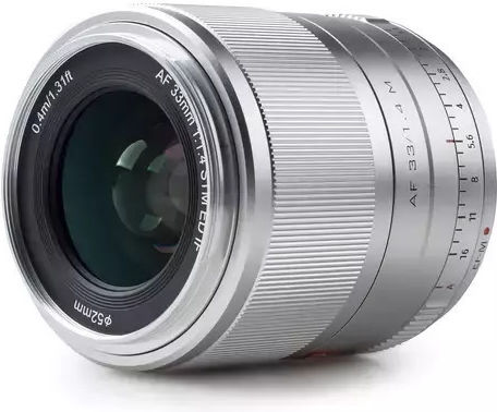 Viltrox Crop Obiectiv Foto AF 33mm f/1.4 M Fix pentru Montura Canon EF-M Silver
