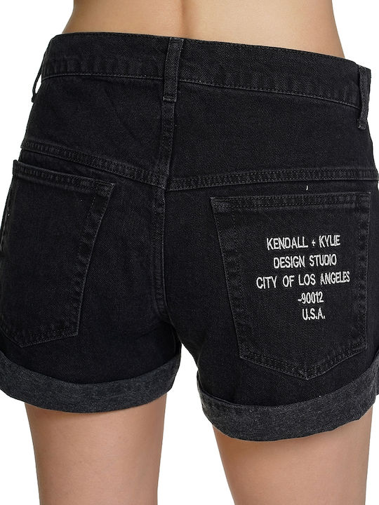 Kendall + Kylie Women's Jean Shorts Black