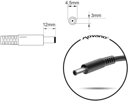 Mitsu Laptop Charger 90W 19V 4.74A for Asus with Detachable Power Cable