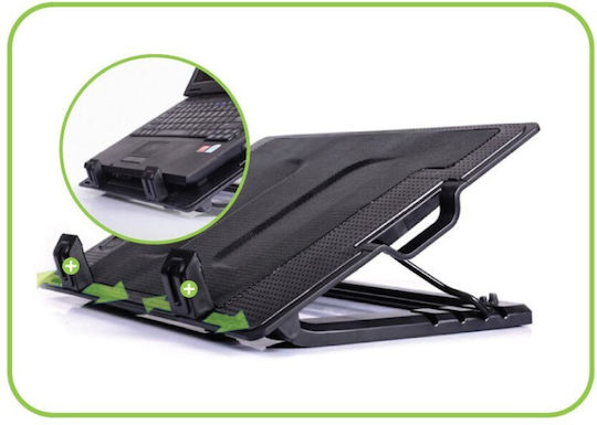 Techly Cooling Pad για Laptop έως 17.3" με 1 Ανεμιστήρα και Φωτισμό (ICOOL-CP12TY)