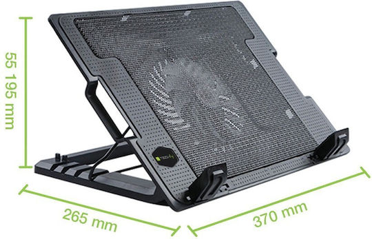Techly Cooling Pad για Laptop έως 17.3" με 1 Ανεμιστήρα και Φωτισμό (ICOOL-CP12TY)