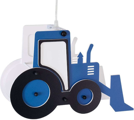GloboStar Kids Plastic Single Ceiling Light E27 Tractor Blue