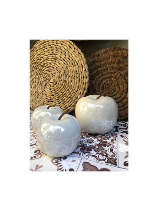 Espiel Ceramic Apple Table Decor Κόκκινο 12x12cm