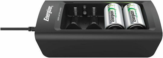 Energizer ACCU Recharge Universal Charger 4 Batteries Ni-MH Size AA/AAA/9V/D