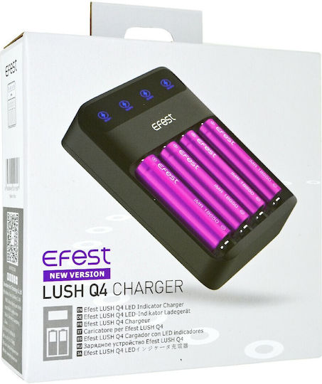 Efest Lush Q4 4-Slot Li-ion Battery Charger Size 18650/16340