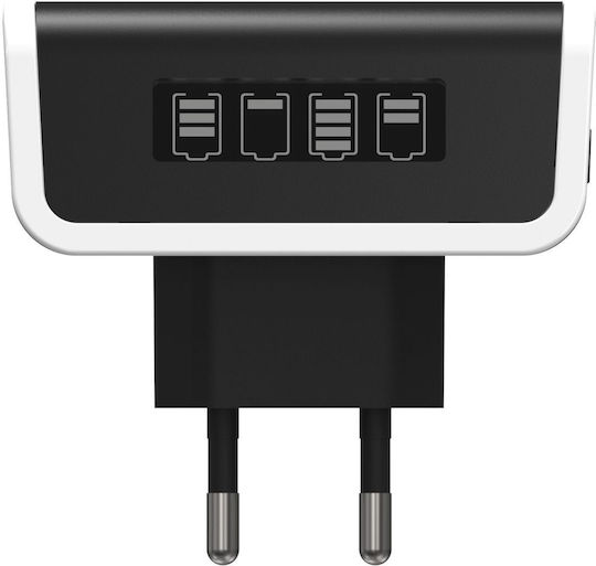 Ansmann Comfort Plus Ladegerät 4 Batterien Ni-MH Größe AA/AAA/9V Set mit 4x AA 2100mAh