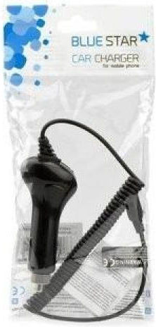 Blue Star Auto-Ladegerät mit Kabel Mini-USB Schwarz Farbe