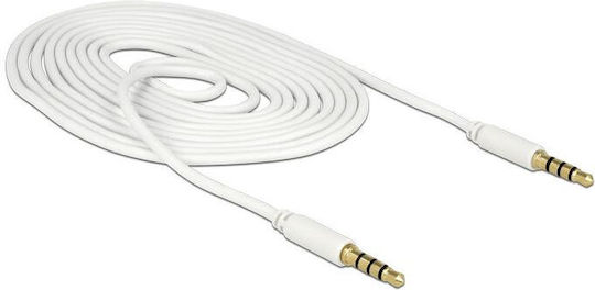 DeLock Καλώδιο Ήχου TRRS 3.5mm male - 3.5mm male Λευκό 2m με Επίχρυσους Ακροδέκτες 83441