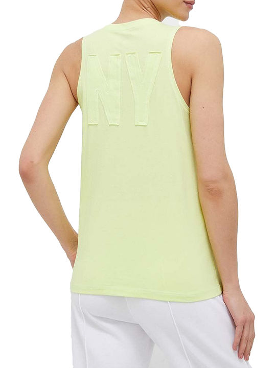 DKNY Summer Women's Cotton Blouse Sleeveless Yellow