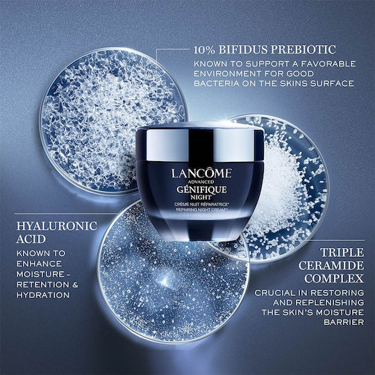 Lancome Genifique Repair 72ωρη Κρέμα Προσώπου Νυκτός για Ενυδάτωση, Αντιγήρανση & Σύσφιξη με Υαλουρονικό Οξύ & Ceramides 50ml